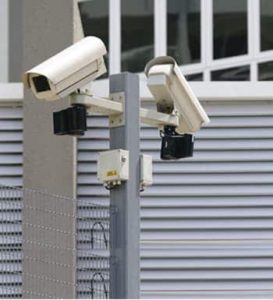 An image of highly placed cctv cameras