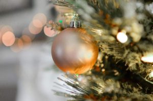 An image of a bauble on a Christmas tree is a secure home.