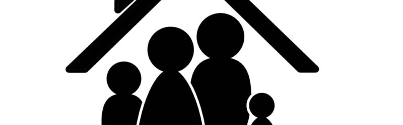 An image of a family inside a secure house.